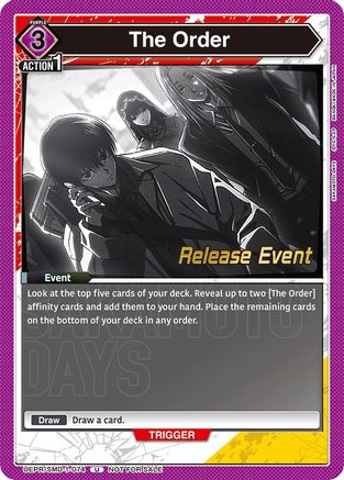 The Order (Release Event) (UE19BT/SMD-1-074) - UE19BT SAKAMOTO DAYS Release Event Cards - Card Brawlers
