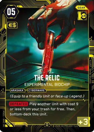 The Relic - Experimental Biochip (Epic) (063) - Welcome to Night City Retail Foil - Card Brawlers