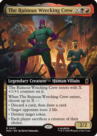 The Ruinous Wrecking Crew (Extended Art) (MSH-422) - Marvel Super Heroes - Card Brawlers