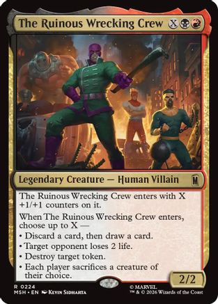 The Ruinous Wrecking Crew (MSH-224) - Marvel Super Heroes - Card Brawlers