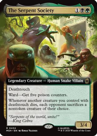 The Serpent Society (Extended Art) (MSH-424) - Marvel Super Heroes - Card Brawlers