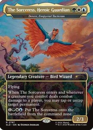 The Sorceress, Heroic Guardian - Derevi, Empyrial Tactician (SLD-2787) - Secret Lair Drop Series - Card Brawlers