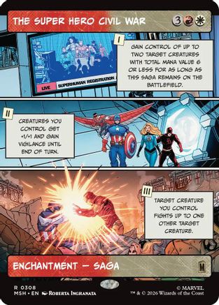 The Super Hero Civil War (Borderless) (MSH-308) - Marvel Super Heroes - Card Brawlers