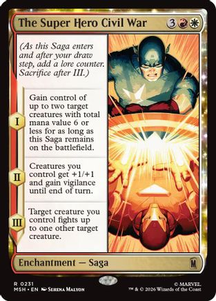 The Super Hero Civil War (MSH-231) - Marvel Super Heroes Foil - Card Brawlers