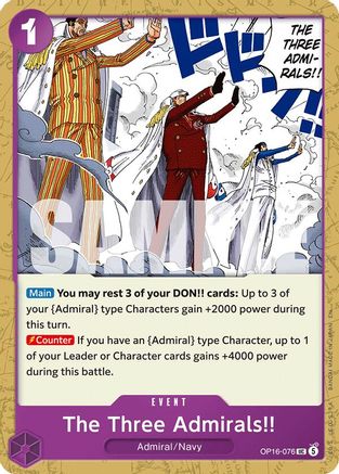 The Three Admirals!! (OP16-076) - The Time of Battle - Card Brawlers