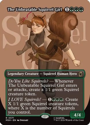 The Unbeatable Squirrel Girl (Borderless) (MSH-371) - Marvel Super Heroes - Card Brawlers