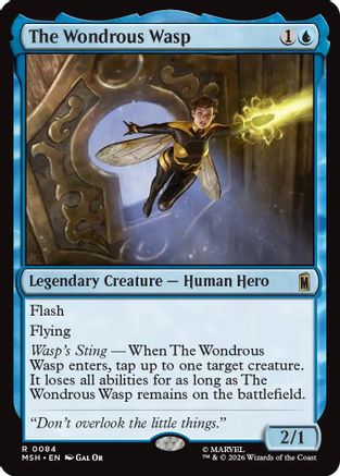 The Wondrous Wasp (MSH-084) - Marvel Super Heroes Foil - Card Brawlers