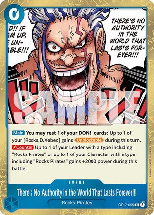 There's No Authority in the World That Lasts Forever!!! (OP17-055) - The World's Strongest Warriors Foil - Card Brawlers