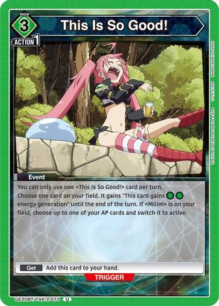 This Is So Good! (UE20BT/TSK-2-073) - UE20BT That Time I Got Reincarnated as a Slime - Card Brawlers