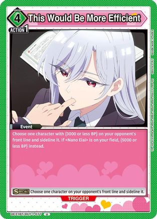 This Would Be More Efficient (UE21BT/RLY-1-077) - UE21BT The 100 Girlfriends Who Really Really Really Really REALLY Love You - Card Brawlers