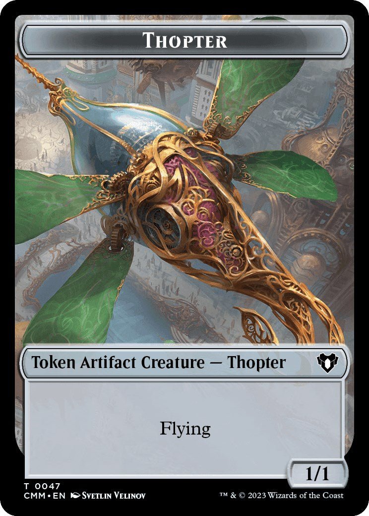 Thopter // Dragon (0021) Double - Sided Token [Commander Masters Tokens] - Card Brawlers