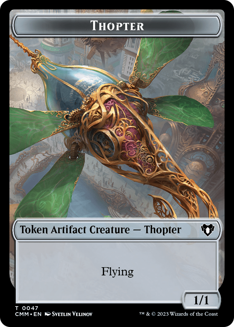 Thopter // Elemental (0025) Double - Sided Token [Commander Masters Tokens] - Card Brawlers