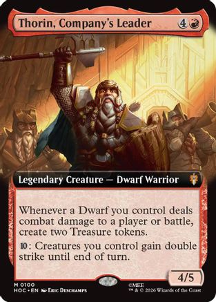 Thorin, Company's Leader (Extended Art) (HOC-100) - The Hobbit: Eternal-Legal Foil - Card Brawlers
