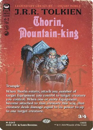 Thorin, Mountain-king (Borderless) (HOB-243) - The Hobbit - Card Brawlers