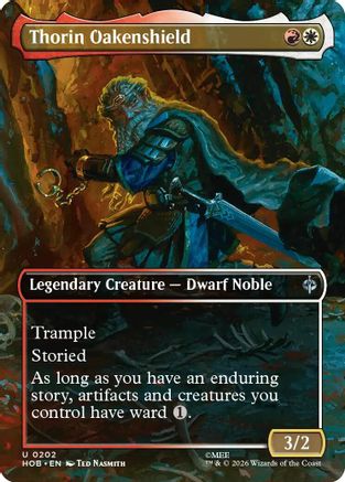 Thorin Oakenshield (Borderless) (HOB-202) - The Hobbit Foil - Card Brawlers