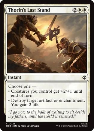 Thorin's Last Stand (HOB-028) - The Hobbit Foil - Card Brawlers