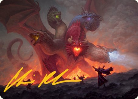 Tiamat Art Card (Gold - Stamped Signature) [Dungeons & Dragons: Adventures in the Forgotten Realms Art Series] - Card Brawlers