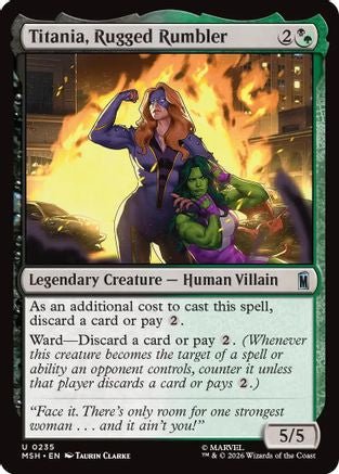 Titania, Rugged Rumbler (MSH-235) - Marvel Super Heroes - Card Brawlers
