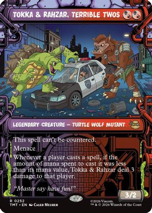 Tokka & Rahzar, Terrible Twos (Showcase) (TMT-252) - Teenage Mutant Ninja Turtles Foil - Card Brawlers