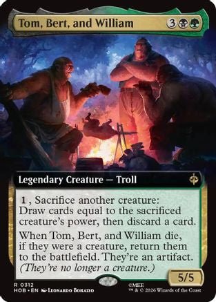 Tom, Bert, and William (Extended Art) (HOB-312) - The Hobbit Foil - Card Brawlers