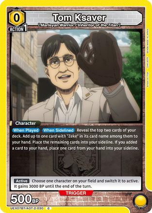 Tom Ksaver (UEX07BT/AOT-2-030) - UEX07BT Attack on Titan Vol 2 - Card Brawlers