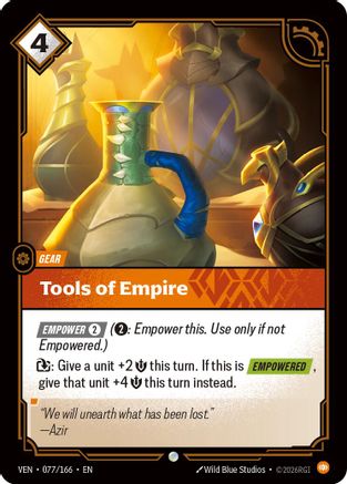 Tools of Empire (077/166) - Vendetta Foil - Card Brawlers