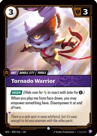 Tornado Warrior (099/166) - Vendetta Foil - Card Brawlers