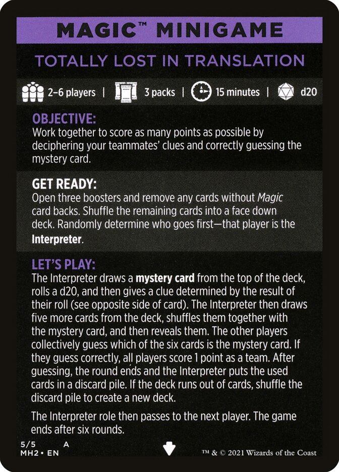 Totally Lost in Translation (Magic Minigame) [Modern Horizons 2 Minigame] - Card Brawlers