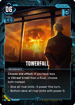 Towerfall (Epic) (B138) - Welcome to Night City Beta Foil - Card Brawlers