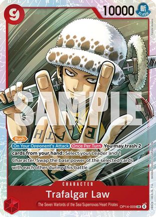 Trafalgar Law - OP14-009 (OP14-009) - The Azure Sea's Seven Foil - Card Brawlers