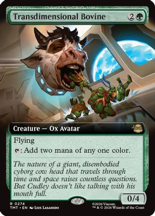 Transdimensional Bovine (Extended Art) (TMT-274) - Teenage Mutant Ninja Turtles - Card Brawlers