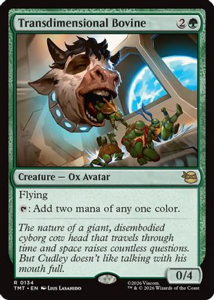 Transdimensional Bovine (TMT-134) - Teenage Mutant Ninja Turtles Foil - Card Brawlers