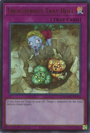 Treacherous Trap Hole (MAMO-EN114) - Magnificent Monsters 1st Edition - Card Brawlers