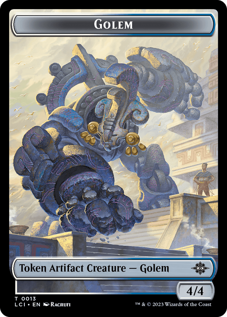 Treasure (0002) // Golem Double - Sided Token [Jurassic World Collection Tokens] - Card Brawlers