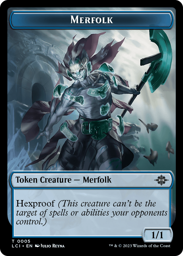 Treasure (0002) // Merfolk Double - Sided Token [Jurassic World Collection Tokens] - Card Brawlers