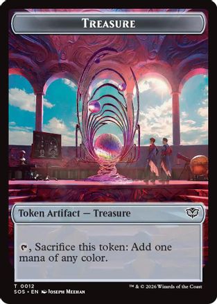 Treasure // Clue Token Double-Sided Token (SOS-12 // 14) - Secrets of Strixhaven Foil - Card Brawlers