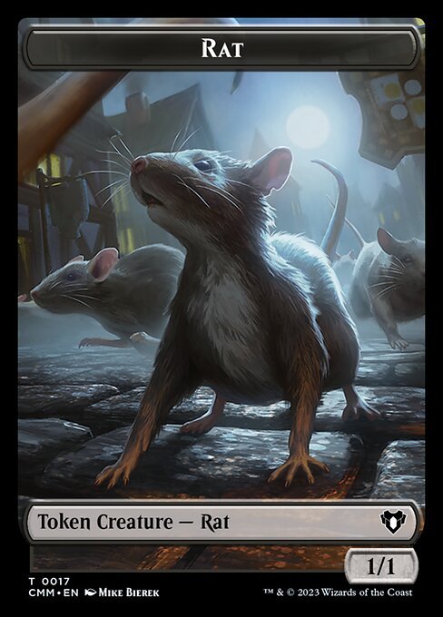 Treasure // Rat Double - Sided Token [Commander Masters Tokens] - Card Brawlers