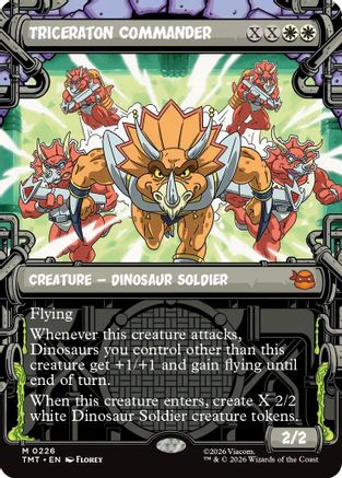 Triceraton Commander (Showcase) (TMT-226) - Teenage Mutant Ninja Turtles - Card Brawlers