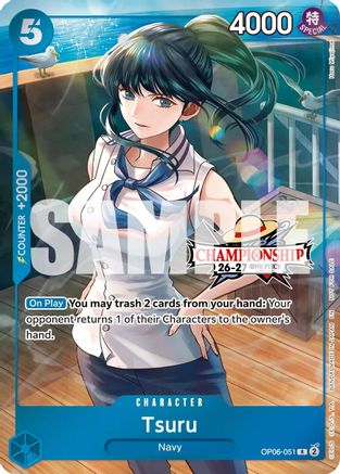 Tsuru (CS 26-27 Celebration Pack) (OP06-051) - One Piece Promotion Cards Foil - Card Brawlers