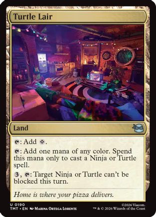 Turtle Lair (TMT-190) - Teenage Mutant Ninja Turtles Foil - Card Brawlers
