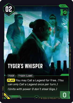 Tyger's Whisper (090) - Welcome to Night City Retail - Card Brawlers