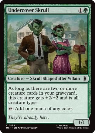 Undercover Skrull (MSH-194) - Marvel Super Heroes Foil - Card Brawlers
