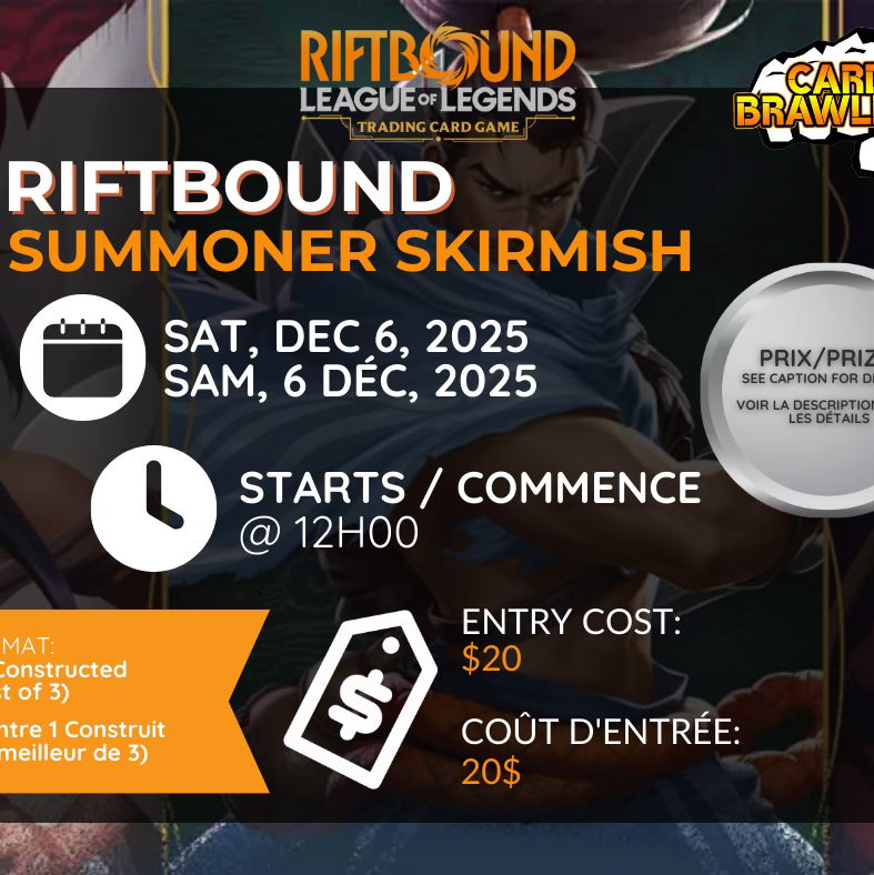 Riftbound TCG - Summoner Skirmish - 6 Dec 2025 - event-calendar-app - Card Brawlers | Quebec | Canada |