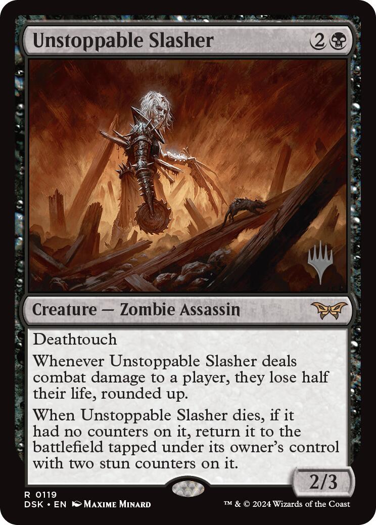 Unstoppable Slasher (0119) (Promo Pack) [Duskmourn: House of Horror Promos] - Card Brawlers