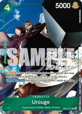 Urouge (Online Regional Finalist Card Set 2025 Vol.1) (OP07-021) - One Piece Promotion Cards Foil - Card Brawlers