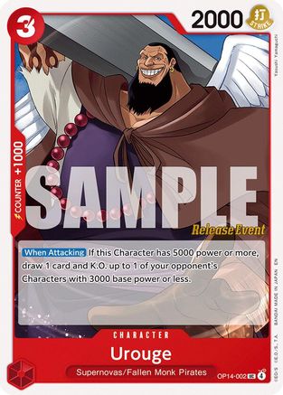 Urouge (OP14-002) - The Azure Sea's Seven Release Event Cards - Card Brawlers