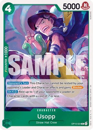 Usopp (OP15-024) - Adventure on Kami's Island Foil - Card Brawlers
