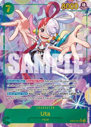 Uta (061) (Alternate Art) (EB03-061) - Extra Booster: One Piece Heroines Edition Foil - Card Brawlers