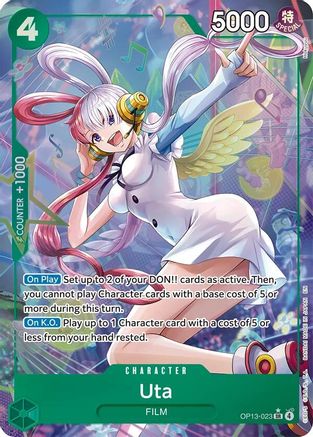 Uta (Alternate Art) (OP13-023) - Carrying On His Will Foil - Card Brawlers