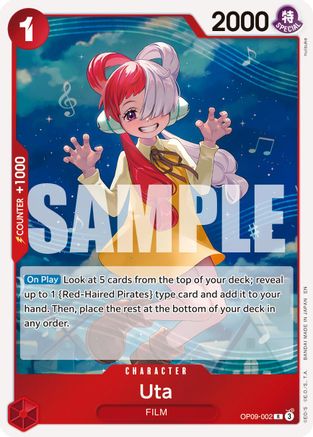 Uta (Reprint) (OP09-002) - Premium Booster -The Best- Vol. 2 Foil - Card Brawlers